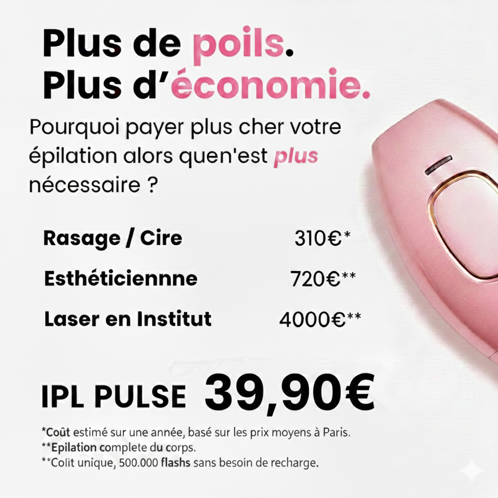 IPL Pulse • Pack Épilation : Exfoliant, Épilation Définitive & Hydratation