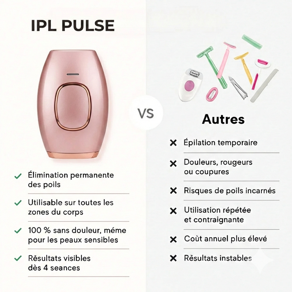 IPL Pulse • Pack Épilation : Exfoliant, Épilation Définitive & Hydratation